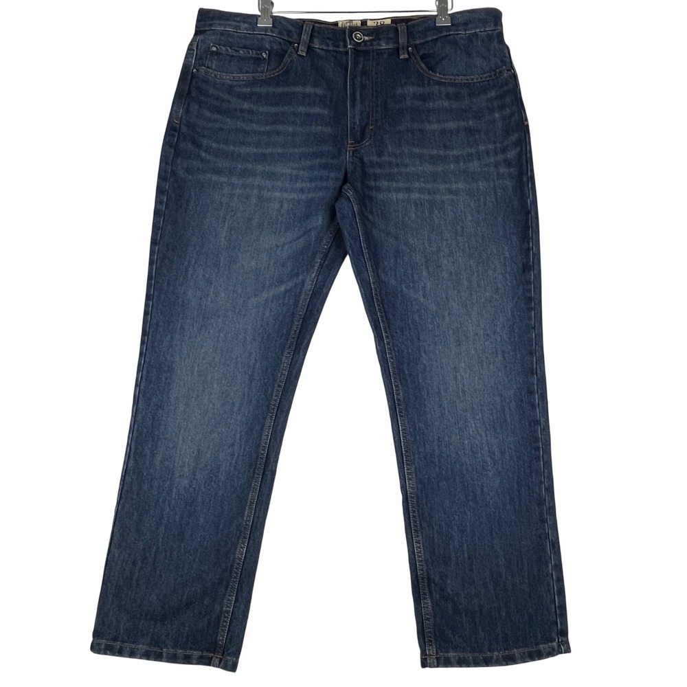 Red Head Brand Co‎ Jeans Mens 38x30 Hemmed 28 Blue Straight Stretch Denim
